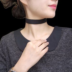 Black Velvet Choker / Black Choker / Y2K / GIFT FOR HER / Simple Stretch Choker